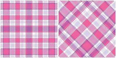 Plaid Pattern Seamless. Gingham Patterns Seamless Tartan Illustration Set for Scarf, Blanket, Other Modern Spring Summer Autumn Winter Holiday Fabric Print. vector