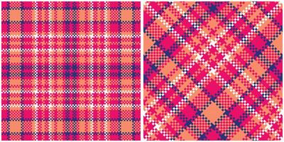 Plaid Pattern Seamless. Tartan Plaid Seamless Pattern. Traditional Scottish Woven Fabric. Lumberjack Shirt Flannel Textile. Pattern Tile Swatch Included. vector