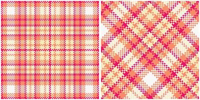 Plaid Pattern Seamless. Tartan Plaid Seamless Pattern. Seamless Tartan Illustration Set for Scarf, Blanket, Other Modern Spring Summer Autumn Winter Holiday Fabric Print. vector