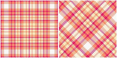 Plaid Pattern Seamless. Tartan Plaid Seamless Pattern. Seamless Tartan Illustration Set for Scarf, Blanket, Other Modern Spring Summer Autumn Winter Holiday Fabric Print. vector