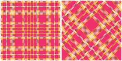Plaid Patterns Seamless. Checker Pattern Seamless Tartan Illustration Set for Scarf, Blanket, Other Modern Spring Summer Autumn Winter Holiday Fabric Print. vector