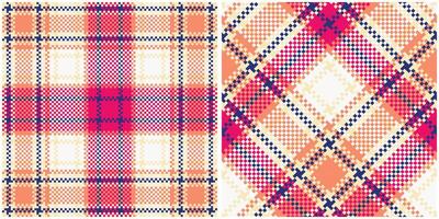 Plaid Pattern Seamless. Traditional Scottish Checkered Background. Traditional Scottish Woven Fabric. Lumberjack Shirt Flannel Textile. Pattern Tile Swatch Included. vector