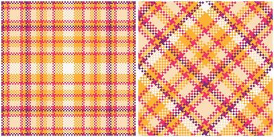 Plaid Patterns Seamless. Checkerboard Pattern Seamless Tartan Illustration Set for Scarf, Blanket, Other Modern Spring Summer Autumn Winter Holiday Fabric Print. vector