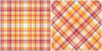 Plaid Patterns Seamless. Checkerboard Pattern Seamless Tartan Illustration Set for Scarf, Blanket, Other Modern Spring Summer Autumn Winter Holiday Fabric Print. vector