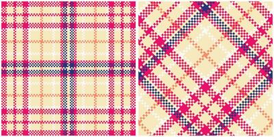 Plaid Pattern Seamless. Tartan Plaid Seamless Pattern. Template for Design Ornament. Seamless Fabric Texture. vector