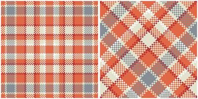 Tartan Pattern Seamless. Pastel Gingham Patterns Seamless Tartan Illustration Set for Scarf, Blanket, Other Modern Spring Summer Autumn Winter Holiday Fabric Print. vector