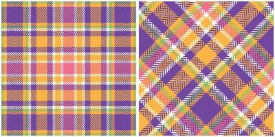 Plaid Patterns Seamless. Gingham Patterns Seamless Tartan Illustration Set for Scarf, Blanket, Other Modern Spring Summer Autumn Winter Holiday Fabric Print. vector