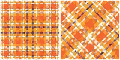 Scottish Tartan Pattern. Plaid Pattern Seamless Seamless Tartan Illustration Set for Scarf, Blanket, Other Modern Spring Summer Autumn Winter Holiday Fabric Print. vector