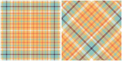Scottish Tartan Pattern. Tartan Seamless Pattern Seamless Tartan Illustration Set for Scarf, Blanket, Other Modern Spring Summer Autumn Winter Holiday Fabric Print. vector