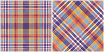 Scottish Tartan Pattern. Classic Scottish Tartan Design. Seamless Tartan Illustration Set for Scarf, Blanket, Other Modern Spring Summer Autumn Winter Holiday Fabric Print. vector