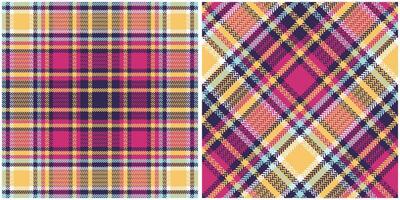 Scottish Tartan Seamless Pattern. Tartan Plaid Seamless Pattern. Seamless Tartan Illustration Set for Scarf, Blanket, Other Modern Spring Summer Autumn Winter Holiday Fabric Print. vector