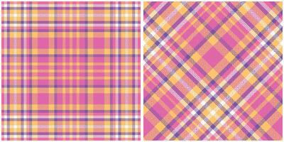 Tartan Plaid Seamless Pattern. Checker Pattern. Seamless Tartan Illustration Set for Scarf, Blanket, Other Modern Spring Summer Autumn Winter Holiday Fabric Print. vector