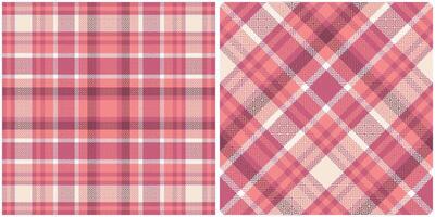 Tartan Plaid Seamless Pattern. Tartan Seamless Pattern. Seamless Tartan Illustration Set for Scarf, Blanket, Other Modern Spring Summer Autumn Winter Holiday Fabric Print. vector