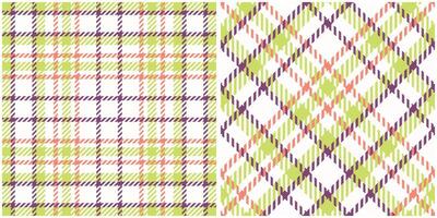 Tartan Plaid Pattern Seamless. Plaid Patterns Seamless. Seamless Tartan Illustration Set for Scarf, Blanket, Other Modern Spring Summer Autumn Winter Holiday Fabric Print. vector