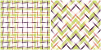 Tartan Plaid Pattern Seamless. Plaid Patterns Seamless. Seamless Tartan Illustration Set for Scarf, Blanket, Other Modern Spring Summer Autumn Winter Holiday Fabric Print. vector