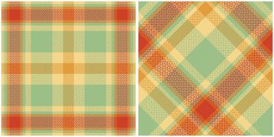 Scottish Tartan Plaid Seamless Pattern, Tartan Seamless Pattern. Seamless Tartan Illustration Set for Scarf, Blanket, Other Modern Spring Summer Autumn Winter Holiday Fabric Print. vector