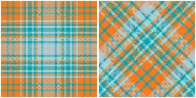 Scottish Tartan Plaid Seamless Pattern, Checker Pattern. Seamless Tartan Illustration Set for Scarf, Blanket, Other Modern Spring Summer Autumn Winter Holiday Fabric Print. vector
