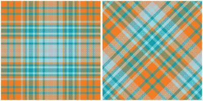 Scottish Tartan Plaid Seamless Pattern, Checker Pattern. Seamless Tartan Illustration Set for Scarf, Blanket, Other Modern Spring Summer Autumn Winter Holiday Fabric Print. vector