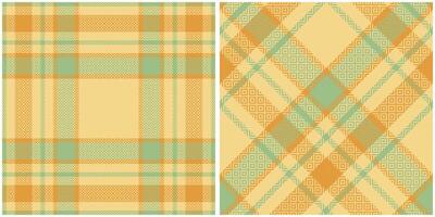 Scottish Tartan Plaid Seamless Pattern, Gingham Patterns. Seamless Tartan Illustration Set for Scarf, Blanket, Other Modern Spring Summer Autumn Winter Holiday Fabric Print. vector