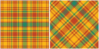 Scottish Tartan Plaid Seamless Pattern, Abstract Check Plaid Pattern. Seamless Tartan Illustration Set for Scarf, Blanket, Other Modern Spring Summer Autumn Winter Holiday Fabric Print. vector