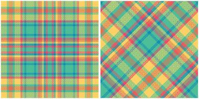 Scottish Tartan Plaid Seamless Pattern, Tartan Plaid Pattern Seamless. Seamless Tartan Illustration Set for Scarf, Blanket, Other Modern Spring Summer Autumn Winter Holiday Fabric Print. vector
