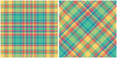 Scottish Tartan Plaid Seamless Pattern, Tartan Plaid Pattern Seamless. Seamless Tartan Illustration Set for Scarf, Blanket, Other Modern Spring Summer Autumn Winter Holiday Fabric Print. vector