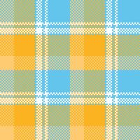 Plaids Pattern Seamless. Classic Plaid Tartan Traditional Scottish Woven Fabric. Lumberjack Shirt Flannel Textile. Pattern Tile Swatch Included. vector
