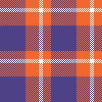 Scottish Tartan Seamless Pattern. Classic Plaid Tartan Traditional Scottish Woven Fabric. Lumberjack Shirt Flannel Textile. Pattern Tile Swatch Included. vector