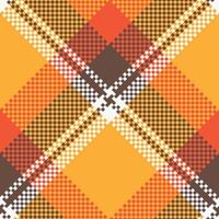 Plaid Pattern Seamless. Checkerboard Pattern Traditional Scottish Woven Fabric. Lumberjack Shirt Flannel Textile. Pattern Tile Swatch Included. vector