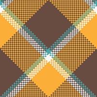 Plaid Pattern Seamless. Checker Pattern Seamless Tartan Illustration Set for Scarf, Blanket, Other Modern Spring Summer Autumn Winter Holiday Fabric Print. vector