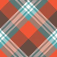 Plaid Pattern Seamless. Scottish Tartan Pattern Traditional Scottish Woven Fabric. Lumberjack Shirt Flannel Textile. Pattern Tile Swatch Included. vector