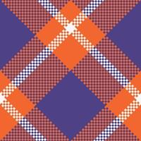 Scottish Tartan Seamless Pattern. Classic Plaid Tartan Traditional Scottish Woven Fabric. Lumberjack Shirt Flannel Textile. Pattern Tile Swatch Included. vector