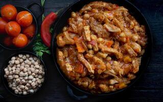 Buseca casserole, typical gastronomy of Lombardy photo