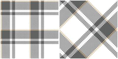 Tartan Seamless Pattern. Sweet Pastel Plaid Pattern Seamless Tartan Illustration Set for Scarf, Blanket, Other Modern Spring Summer Autumn Winter Holiday Fabric Print. vector