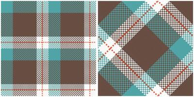 Tartan Pattern Seamless. Sweet Sweet Plaids Pattern Seamless Tartan Illustration Set for Scarf, Blanket, Other Modern Spring Summer Autumn Winter Holiday Fabric Print. vector