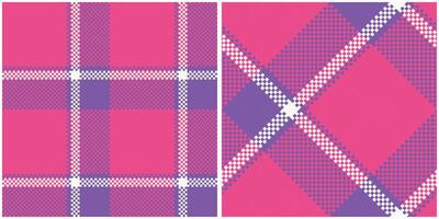 Plaids Pattern Seamless. Gingham Patterns Traditional Scottish Woven Fabric. Lumberjack Shirt Flannel Textile. Pattern Tile Swatch Included. vector