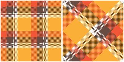 Plaid Pattern Seamless. Checkerboard Pattern Traditional Scottish Woven Fabric. Lumberjack Shirt Flannel Textile. Pattern Tile Swatch Included. vector