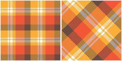 Plaid Pattern Seamless. Tartan Seamless Pattern Seamless Tartan Illustration Set for Scarf, Blanket, Other Modern Spring Summer Autumn Winter Holiday Fabric Print. vector