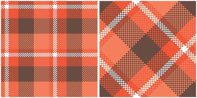 Plaid Pattern Seamless. Scottish Tartan Pattern Seamless Tartan Illustration Set for Scarf, Blanket, Other Modern Spring Summer Autumn Winter Holiday Fabric Print. vector