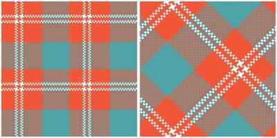 Plaid Pattern Seamless. Gingham Patterns Seamless Tartan Illustration Set for Scarf, Blanket, Other Modern Spring Summer Autumn Winter Holiday Fabric Print. vector