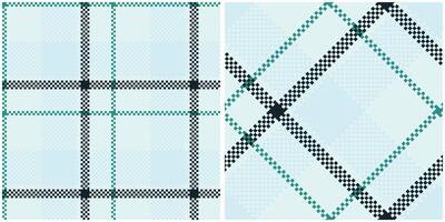 Tartan Pattern Seamless. Pastel Gingham Patterns Seamless Tartan Illustration Set for Scarf, Blanket, Other Modern Spring Summer Autumn Winter Holiday Fabric Print. vector
