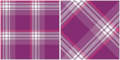 Scottish Tartan Pattern. Checkerboard Pattern Seamless Tartan Illustration Set for Scarf, Blanket, Other Modern Spring Summer Autumn Winter Holiday Fabric Print. vector