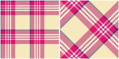 Scottish Tartan Pattern. Plaids Pattern Seamless Seamless Tartan Illustration Set for Scarf, Blanket, Other Modern Spring Summer Autumn Winter Holiday Fabric Print. vector