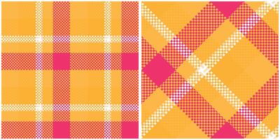 Scottish Tartan Pattern. Tartan Seamless Pattern Seamless Tartan Illustration Set for Scarf, Blanket, Other Modern Spring Summer Autumn Winter Holiday Fabric Print. vector