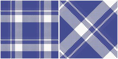 Classic Scottish Tartan Design. Scottish Tartan Seamless Pattern. Seamless Tartan Illustration Set for Scarf, Blanket, Other Modern Spring Summer Autumn Winter Holiday Fabric Print. vector