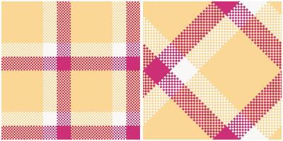 Classic Scottish Tartan Design. Classic Plaid Tartan. Seamless Tartan Illustration Set for Scarf, Blanket, Other Modern Spring Summer Autumn Winter Holiday Fabric Print. vector