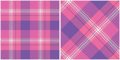 Tartan Plaid Seamless Pattern. Plaid Pattern Seamless. Seamless Tartan Illustration Set for Scarf, Blanket, Other Modern Spring Summer Autumn Winter Holiday Fabric Print. vector