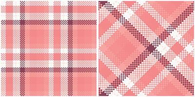 Tartan Plaid Seamless Pattern. Gingham Patterns. Seamless Tartan Illustration Set for Scarf, Blanket, Other Modern Spring Summer Autumn Winter Holiday Fabric Print. vector