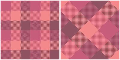 Tartan Plaid Seamless Pattern. Tartan Seamless Pattern. Seamless Tartan Illustration Set for Scarf, Blanket, Other Modern Spring Summer Autumn Winter Holiday Fabric Print. vector