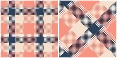 Tartan Plaid Pattern Seamless. Plaid Patterns Seamless. Seamless Tartan Illustration Set for Scarf, Blanket, Other Modern Spring Summer Autumn Winter Holiday Fabric Print. vector